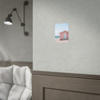 Pink Beach Cottage  Wall Art - Poster
