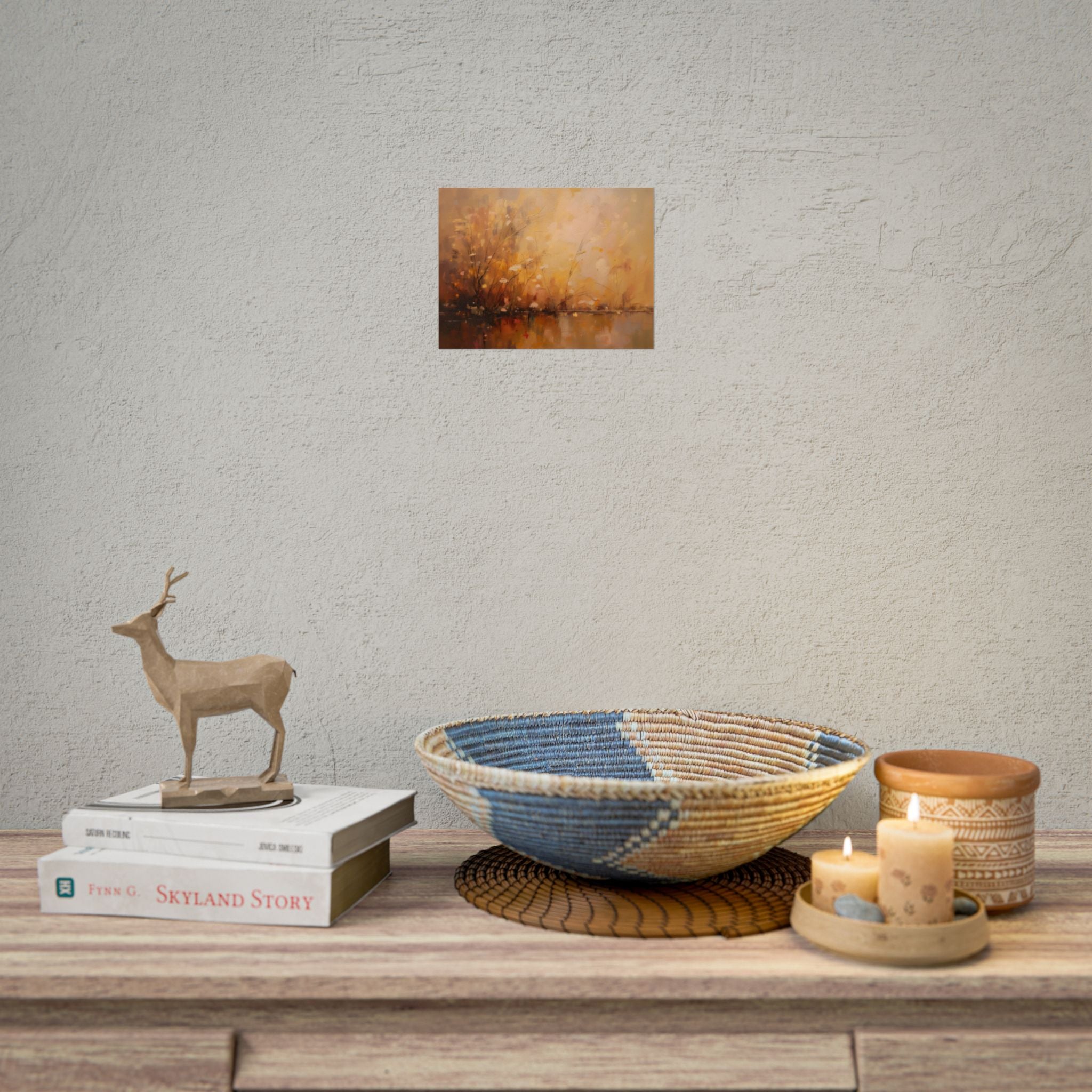 Golden Meadow Abstract Wall Art - Poster