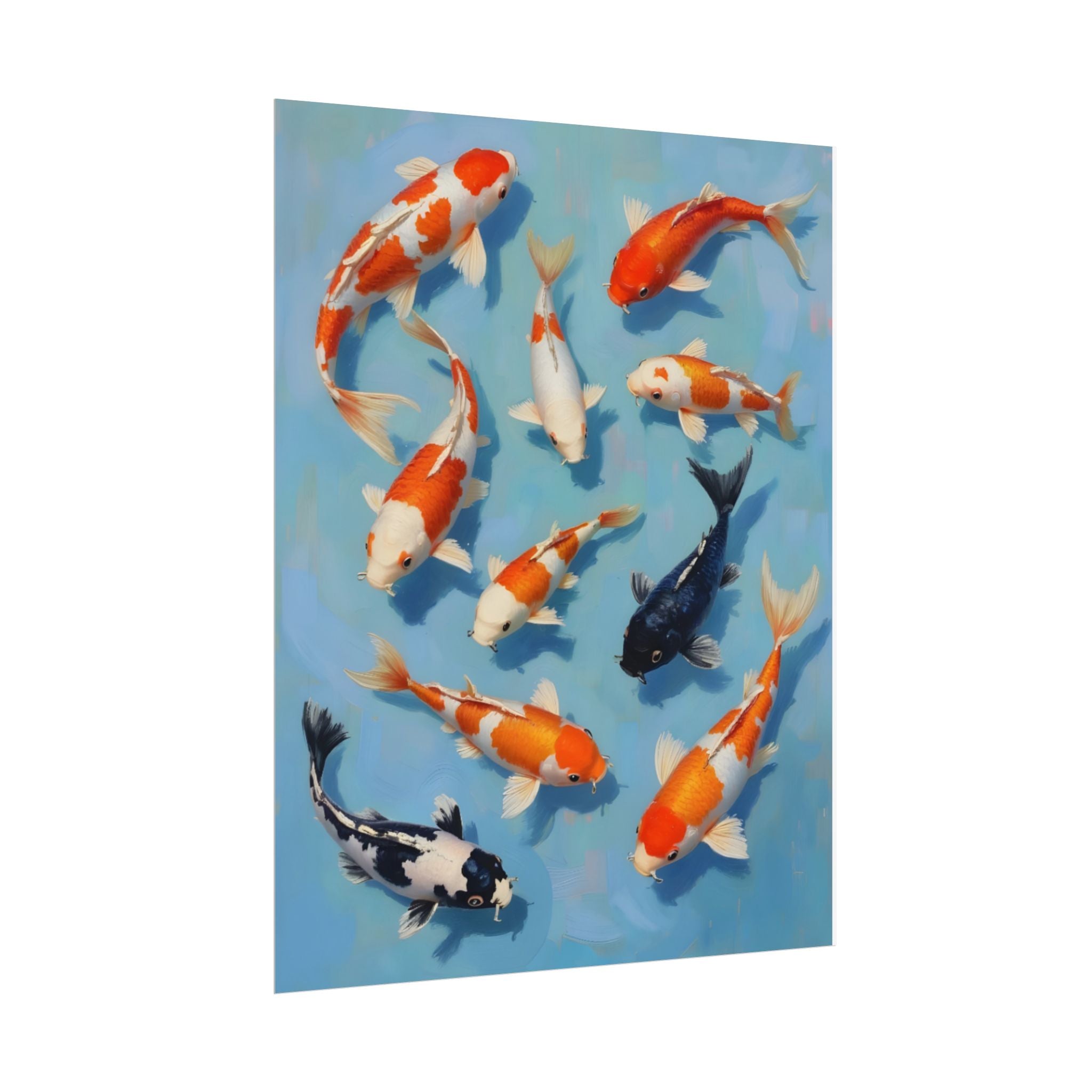 Koi Pond Art Poster - Rolled Decorative Fish Print