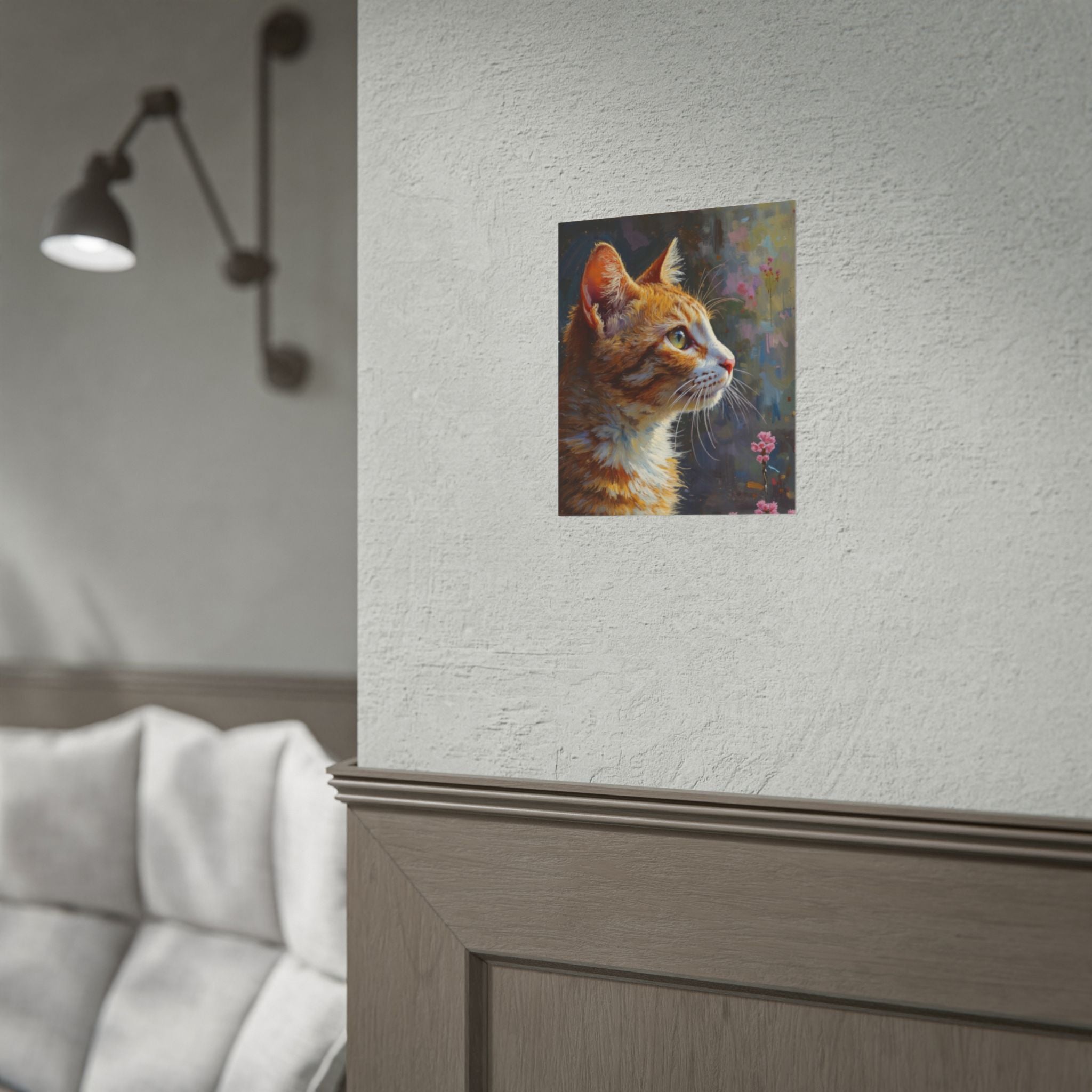 Orange tabby Cat  Oil Brushstroke Rolled Poster
