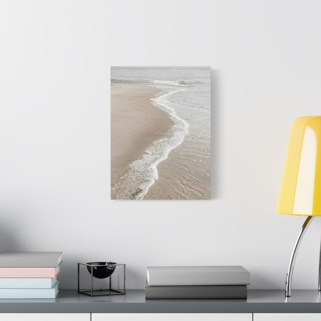 Kustlijn Canvas Print - Rustige Strand Muurkunst
