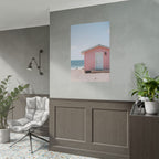 Pink Beach Cottage  Wall Art - Poster