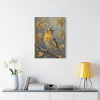 Goldfinch on a branch Wall Art - Stretched Canvas