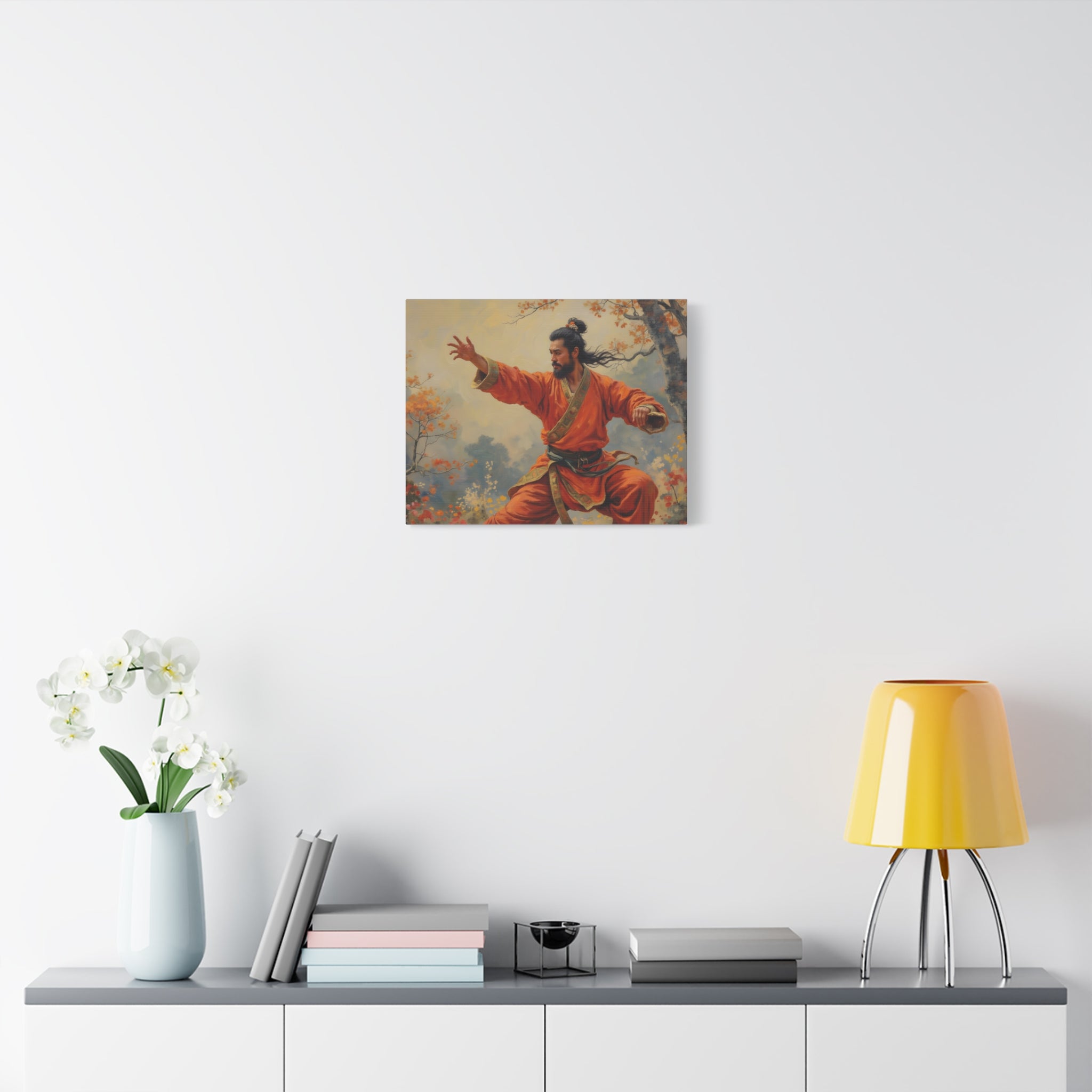 Martial Artist Canvas Print - Autumn Warrior Kung Fu Wall Art