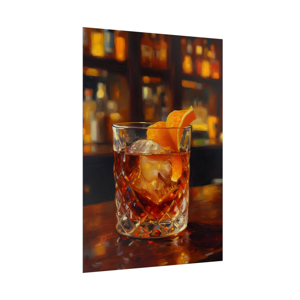 Whisky on Ice Wall Art -  Bar & Home Decor - Poster
