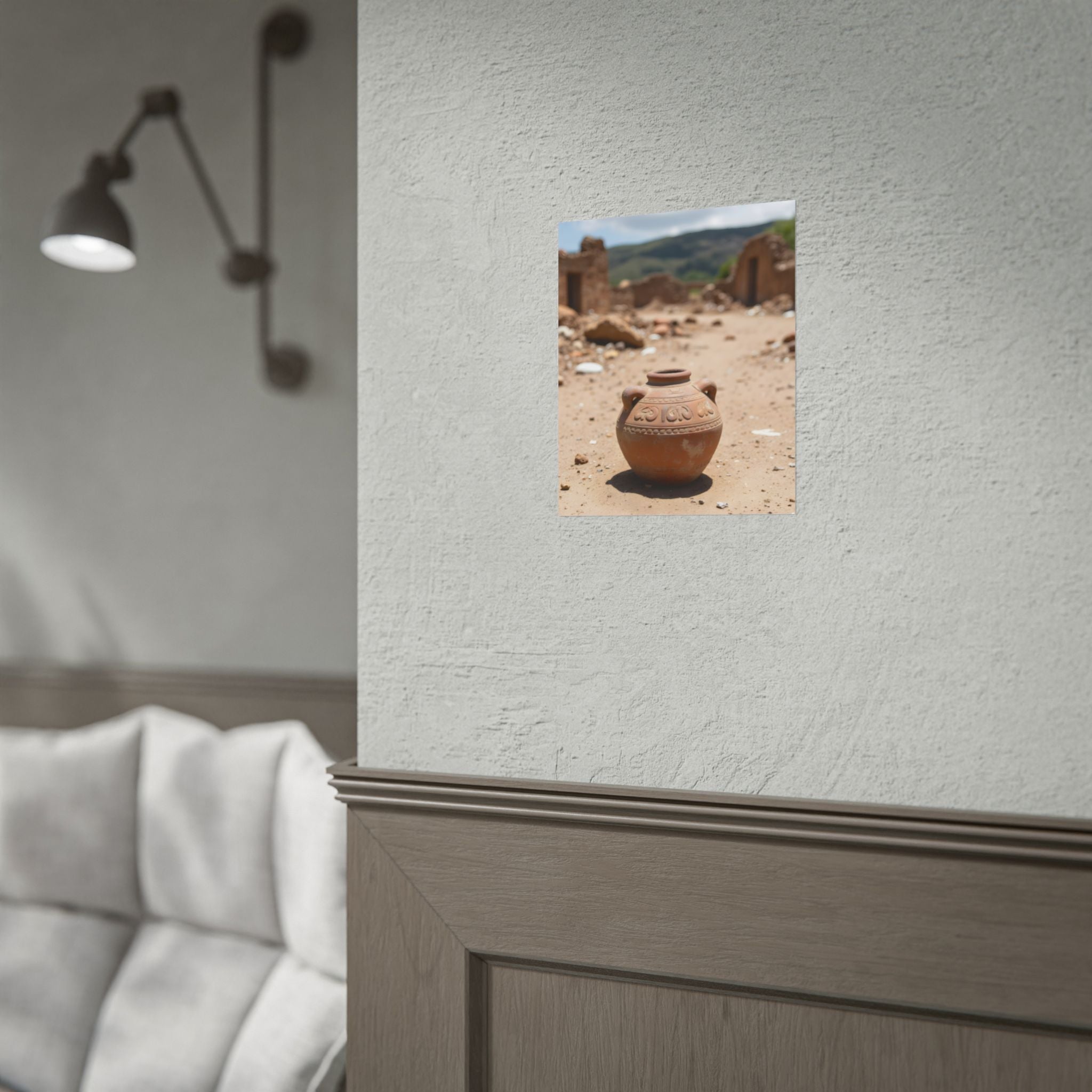 Rustic Terracotta  Clay Pot Desert Poster - Rolled Photo Print