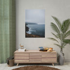 Foggy Coastal Cliff Wall Art  - Poster