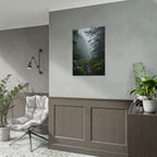 Misty Forest Path  Stretched Wall Art - Poster