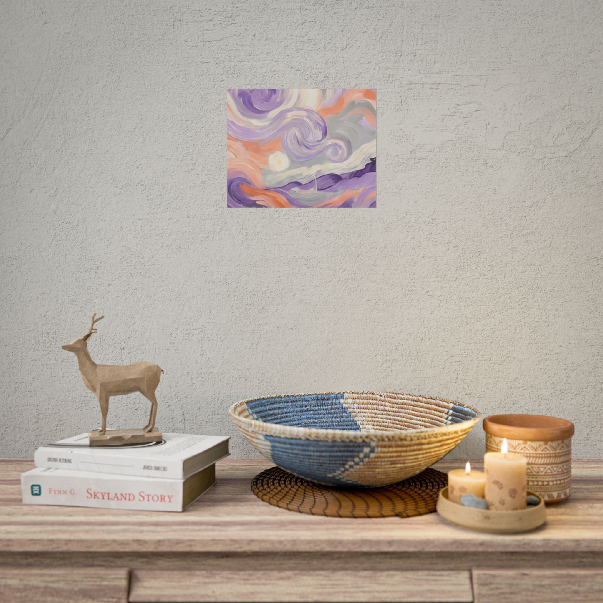 Wervelende Pastelkleurige Lucht Poster