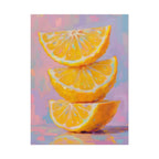 Citrus Slice - Stacked Lemon Wall Art - Stretched Poster