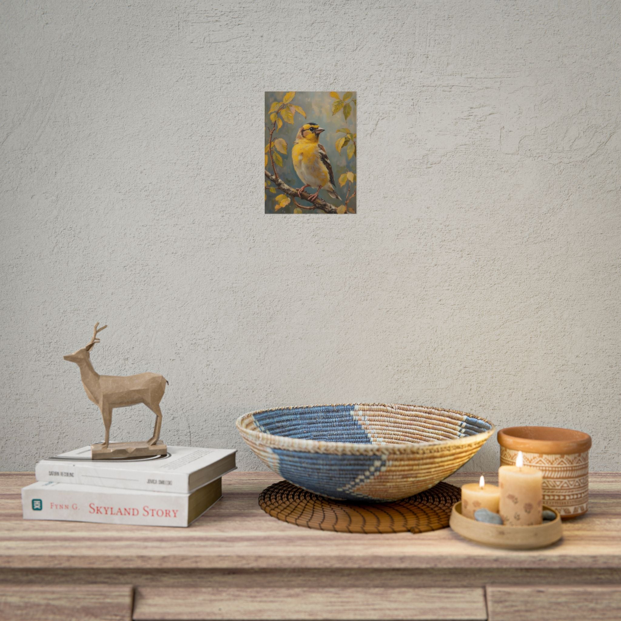 Goldfinch on a branch Wall Art - Poster