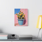 Cactus Pink Wall Art -  Stretched Canvas