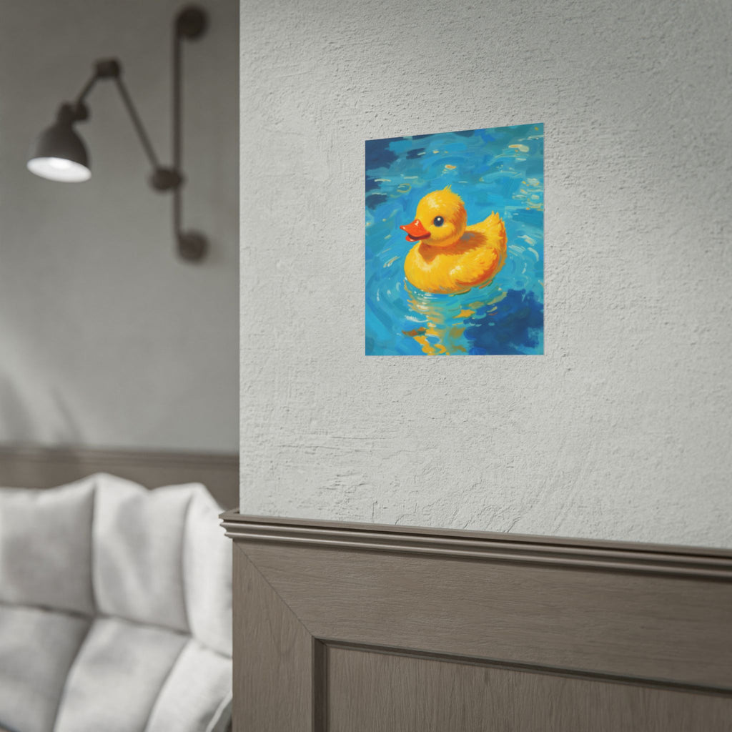 Rubber Duck Poster — Cute Yellow Duckling Wall Art, Nursery & Kids Room Decor