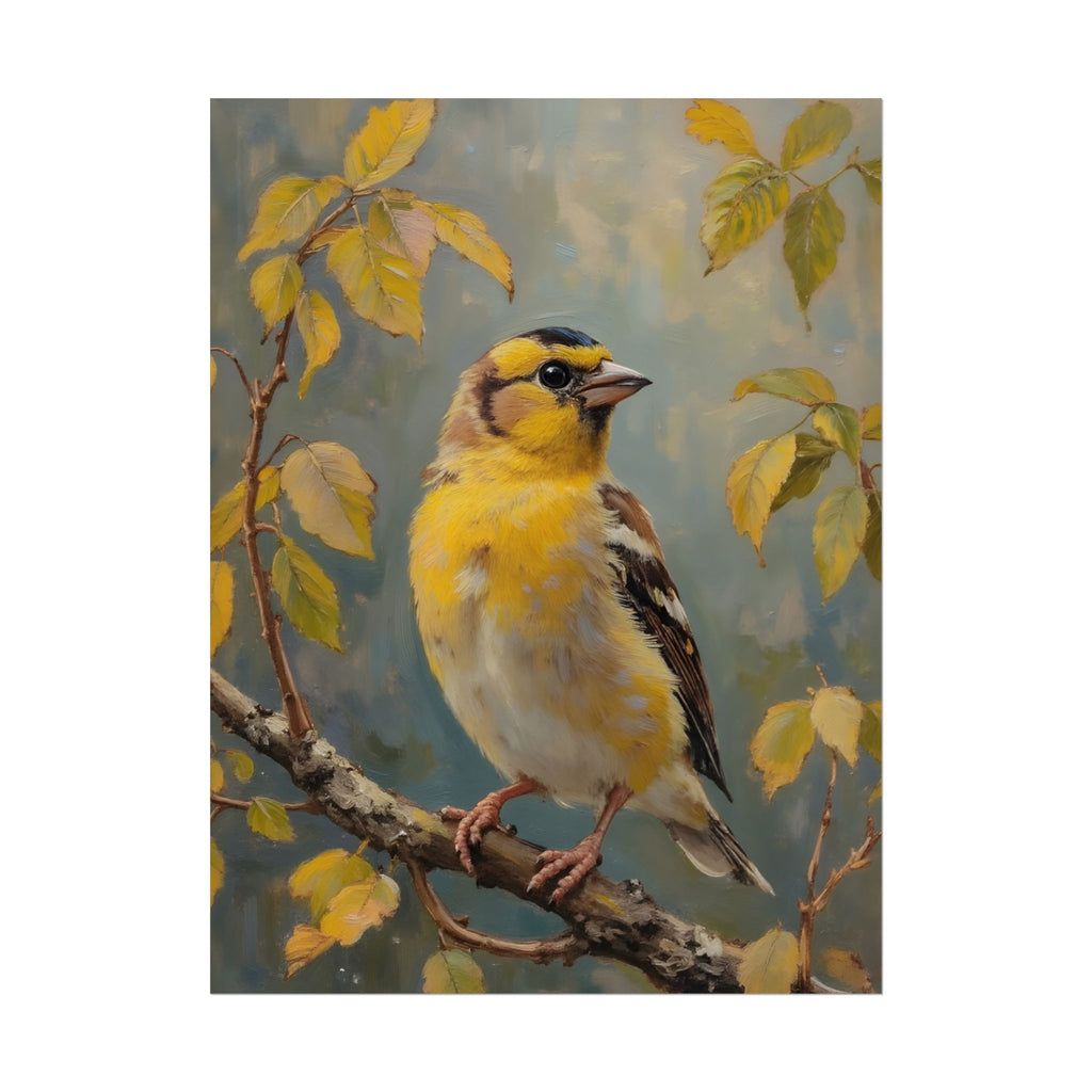 Goldfinch on a branch Wall Art - Poster