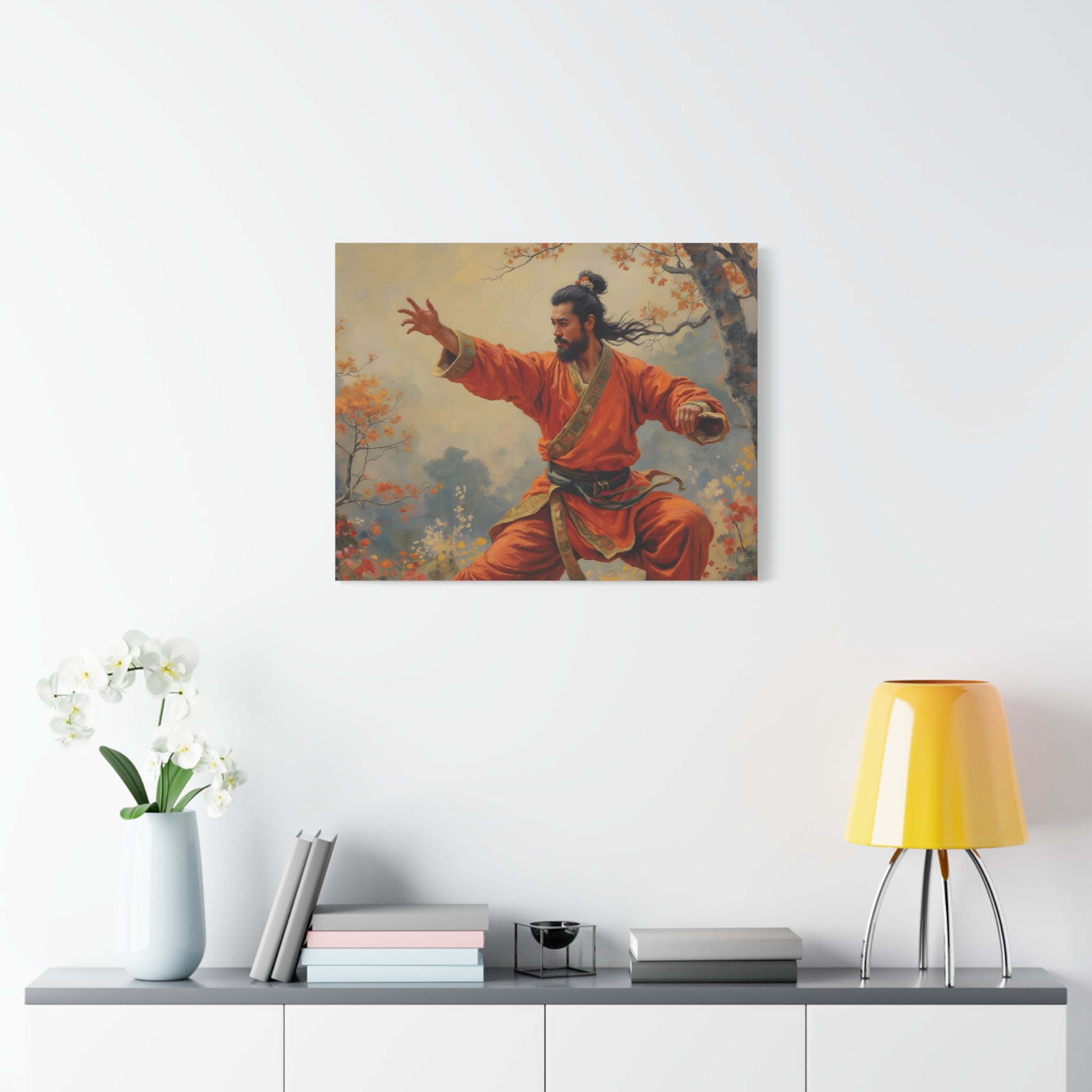 Martial Artist Canvas Print - Autumn Warrior Kung Fu Wall Art
