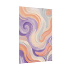 Abstract Swirl Poster - Peach & Lavender Fluid Art Rolled Wall Print