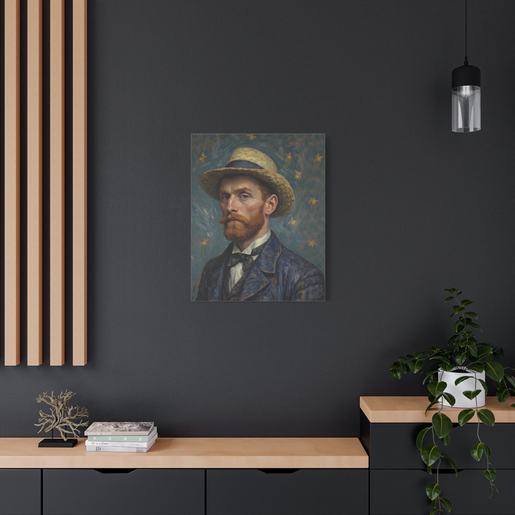 Van Gogh Style Self-Portrait Canvas Print - Matte Stretched Wall Art