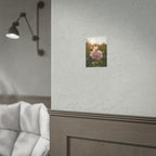 Butterfly on Pink Rose Wall Art - Poster