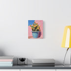 Cactus Pink Wall Art -  Stretched Canvas