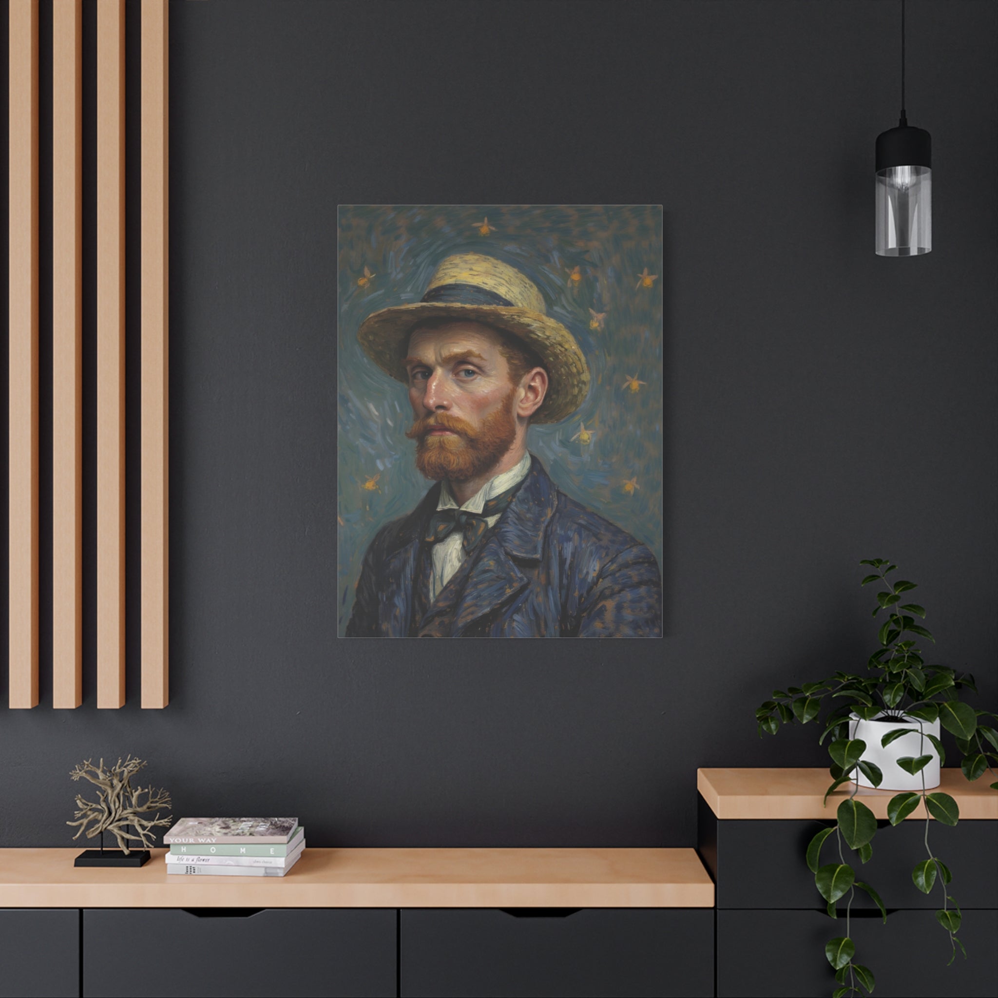 Van Gogh Style Self-Portrait Canvas Print - Matte Stretched Wall Art