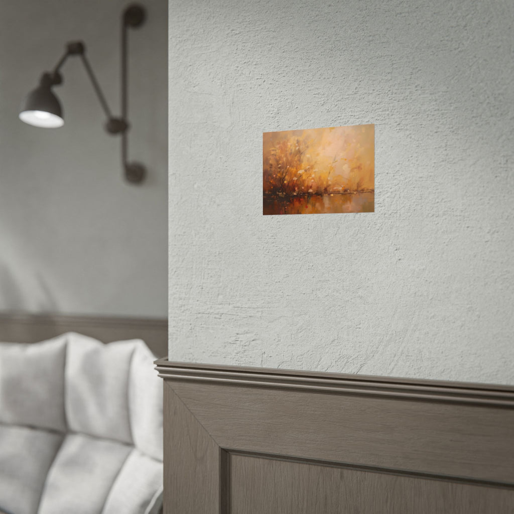 Golden Meadow Abstract Wall Art - Poster