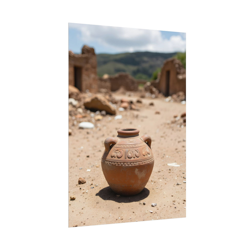 Rustic Terracotta  Clay Pot Desert Poster - Rolled Photo Print