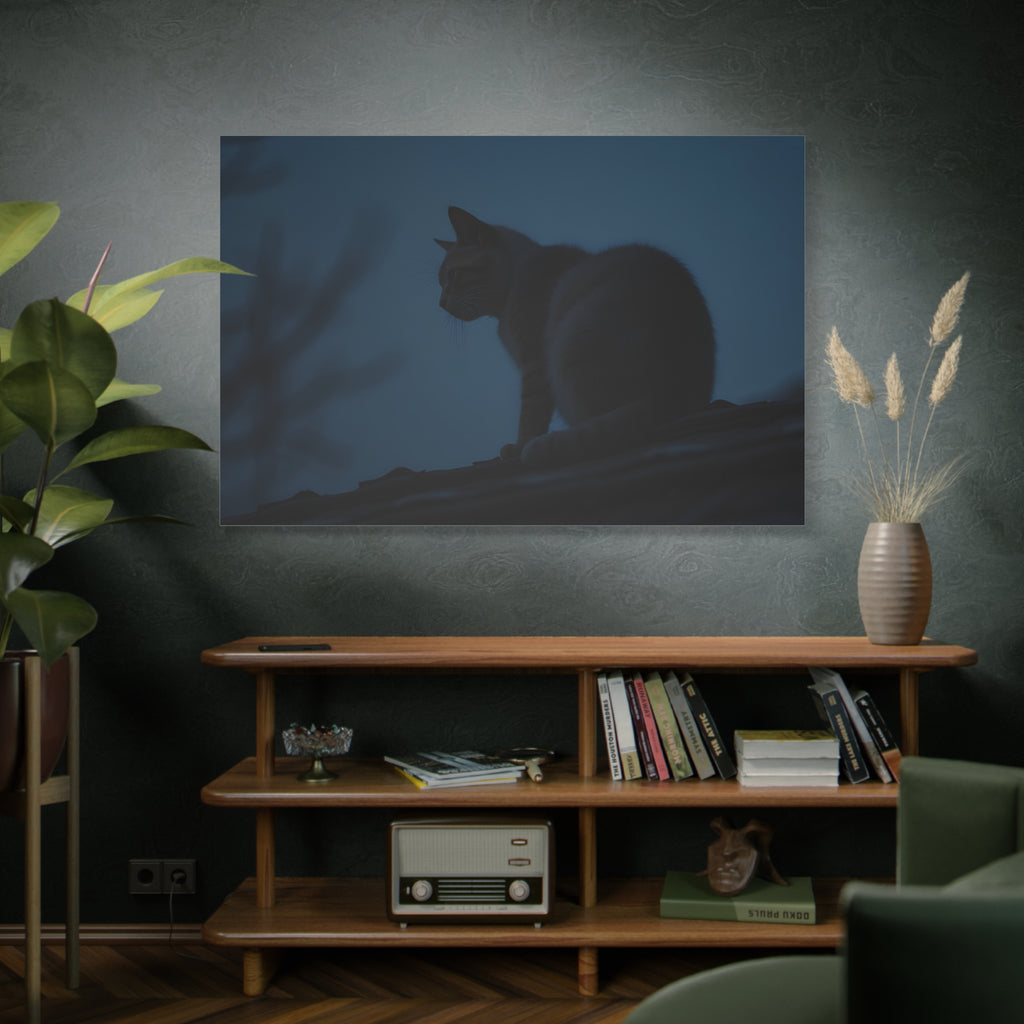 Nightwatch Cat Wall Art - Stretched canvas