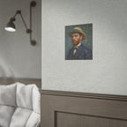 Van Gogh Portrait Rolled Poster — Vintage Impressionist Art Print