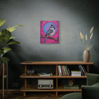 Buntes Meise-Vogel-Leinwandbild – matte Keilrahmenleinwand