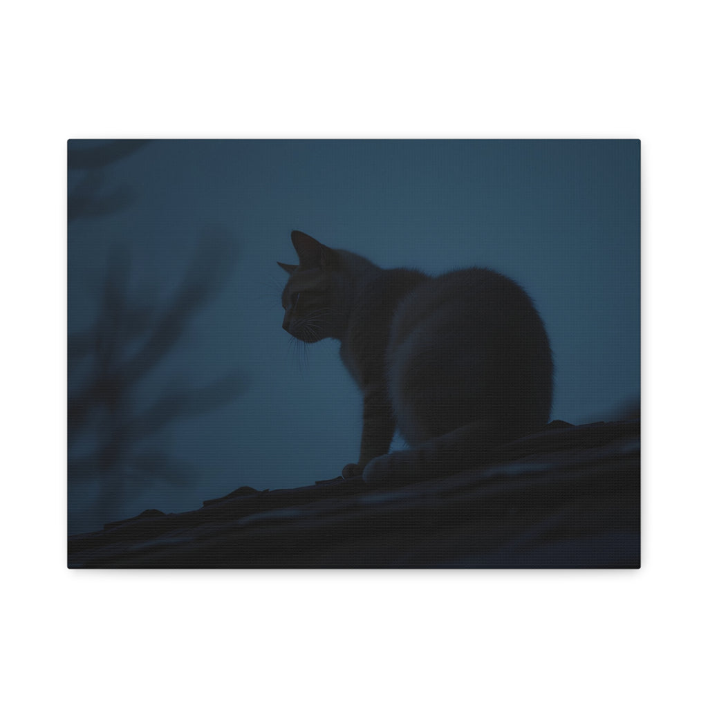 Nightwatch Cat Wall Art - Stretched canvas