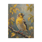 Goldfinch on a branch Wall Art - Stretched Canvas