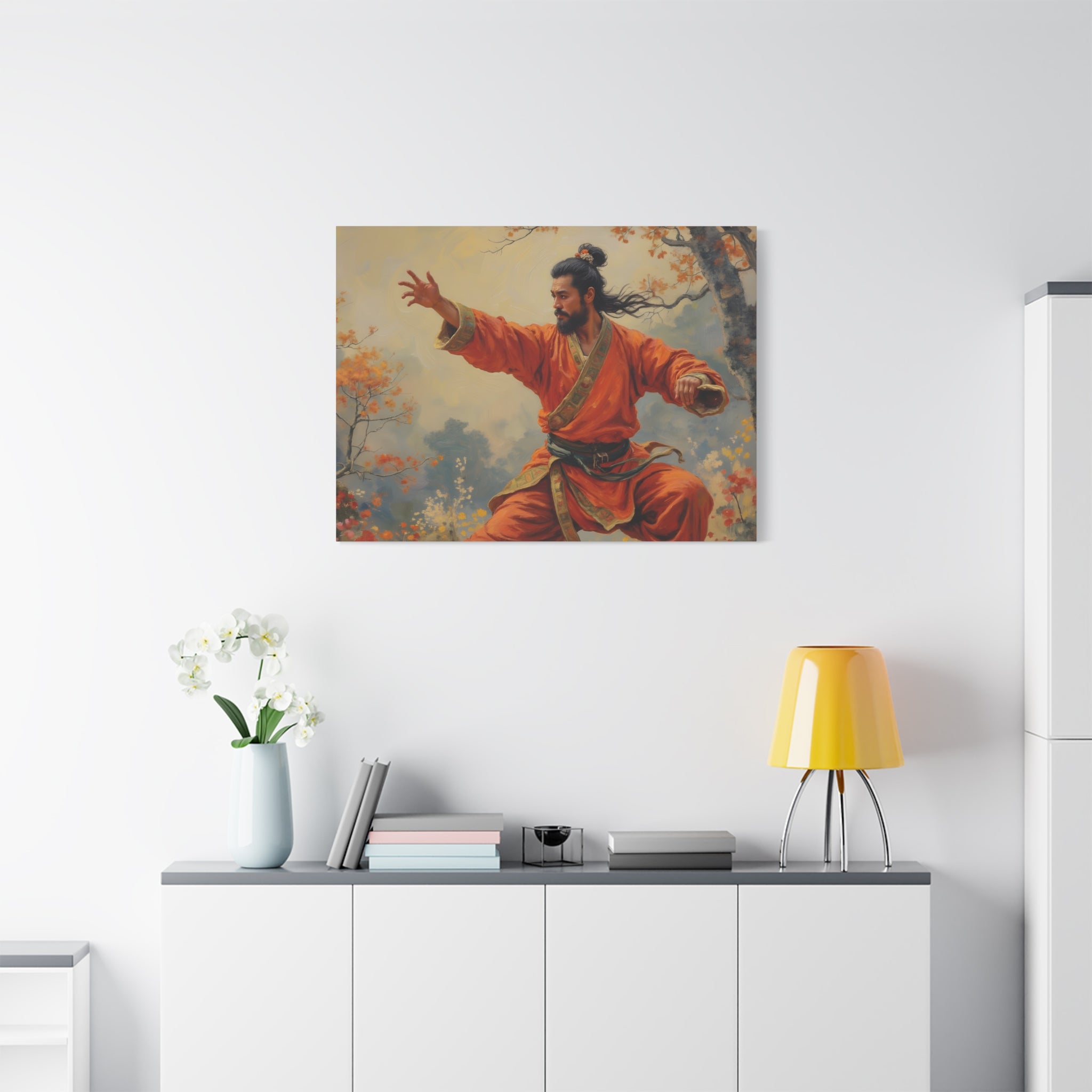 Martial Artist Canvas Print - Autumn Warrior Kung Fu Wall Art