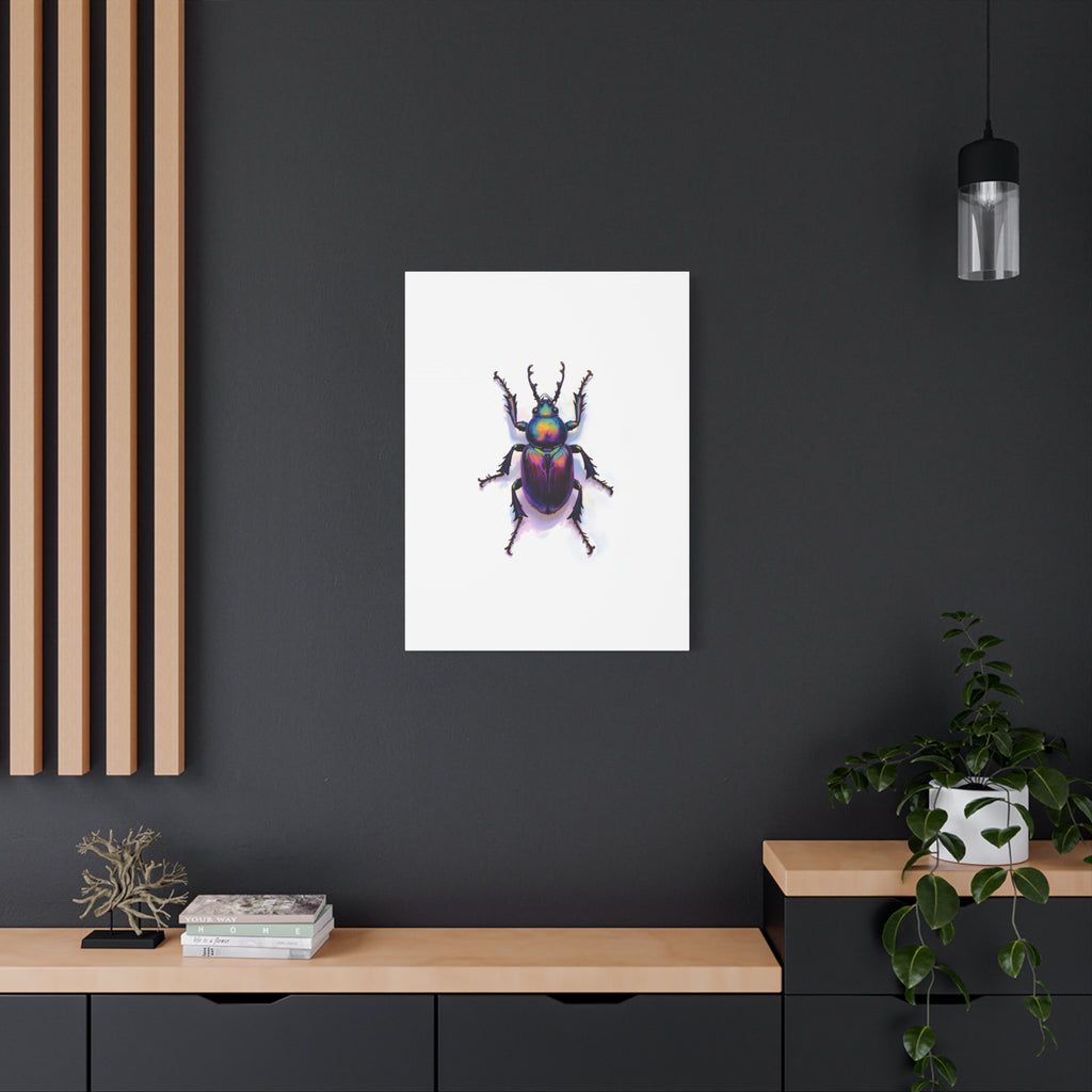 Iridescent Beetle Wall Art – Stretched Canvas