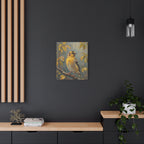 Goldfinch on a branch Wall Art - Stretched Canvas