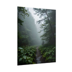 Misty Forest Path  Stretched Wall Art - Poster