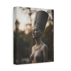 Nefertiti Bronze Statue Wall Art - Egyptian Sculpture Photography - Queen of Egypt - Stretched Canvas