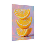 Citrus Slice - Stacked Lemon Wall Art - Stretched Poster