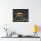 Bumblebee Canvas Print — Realistic Bee Wall Art on Matte Stretched Canvas