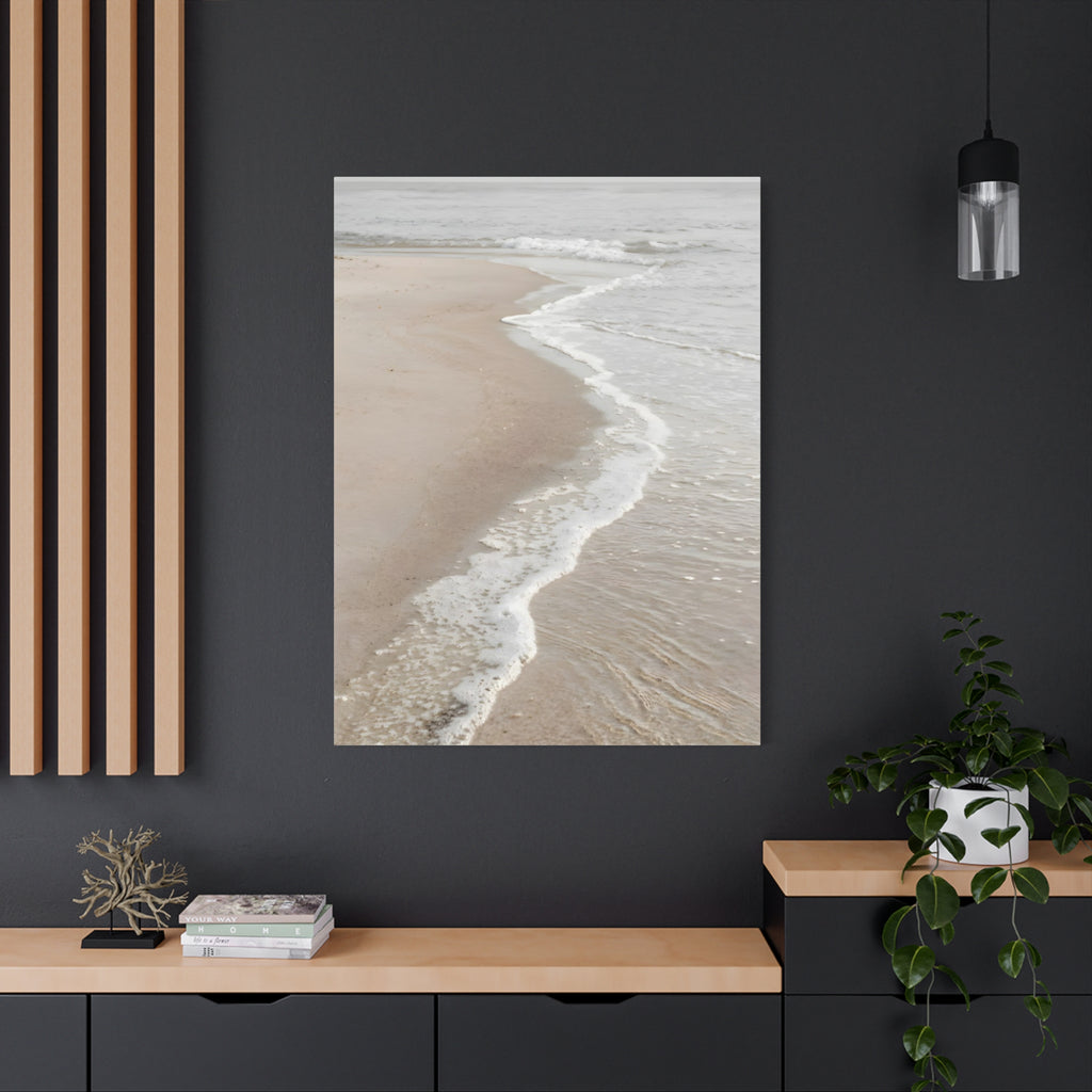 Kustlijn Canvas Print - Rustige Strand Muurkunst