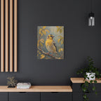 Goldfinch on a branch Wall Art - Stretched Canvas