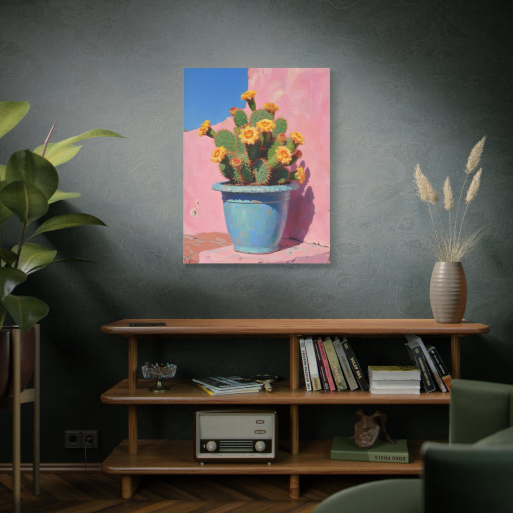 Cactus Pink Wall Art -  Stretched Canvas