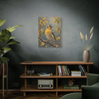 Goldfinch on a branch Wall Art - Stretched Canvas