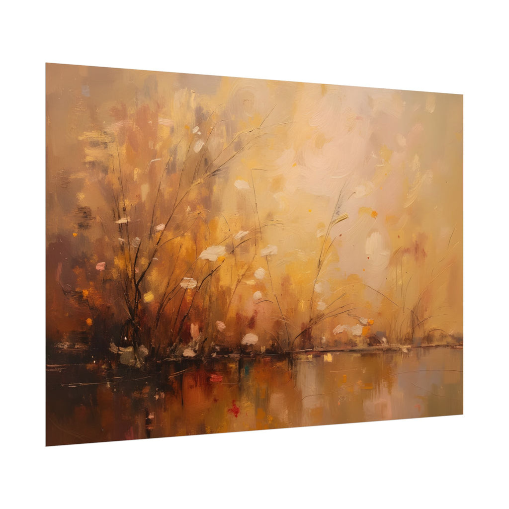 Golden Meadow Abstract Wall Art - Poster