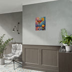 Colorful martini glass with lemon and olive Wall Art - Poster