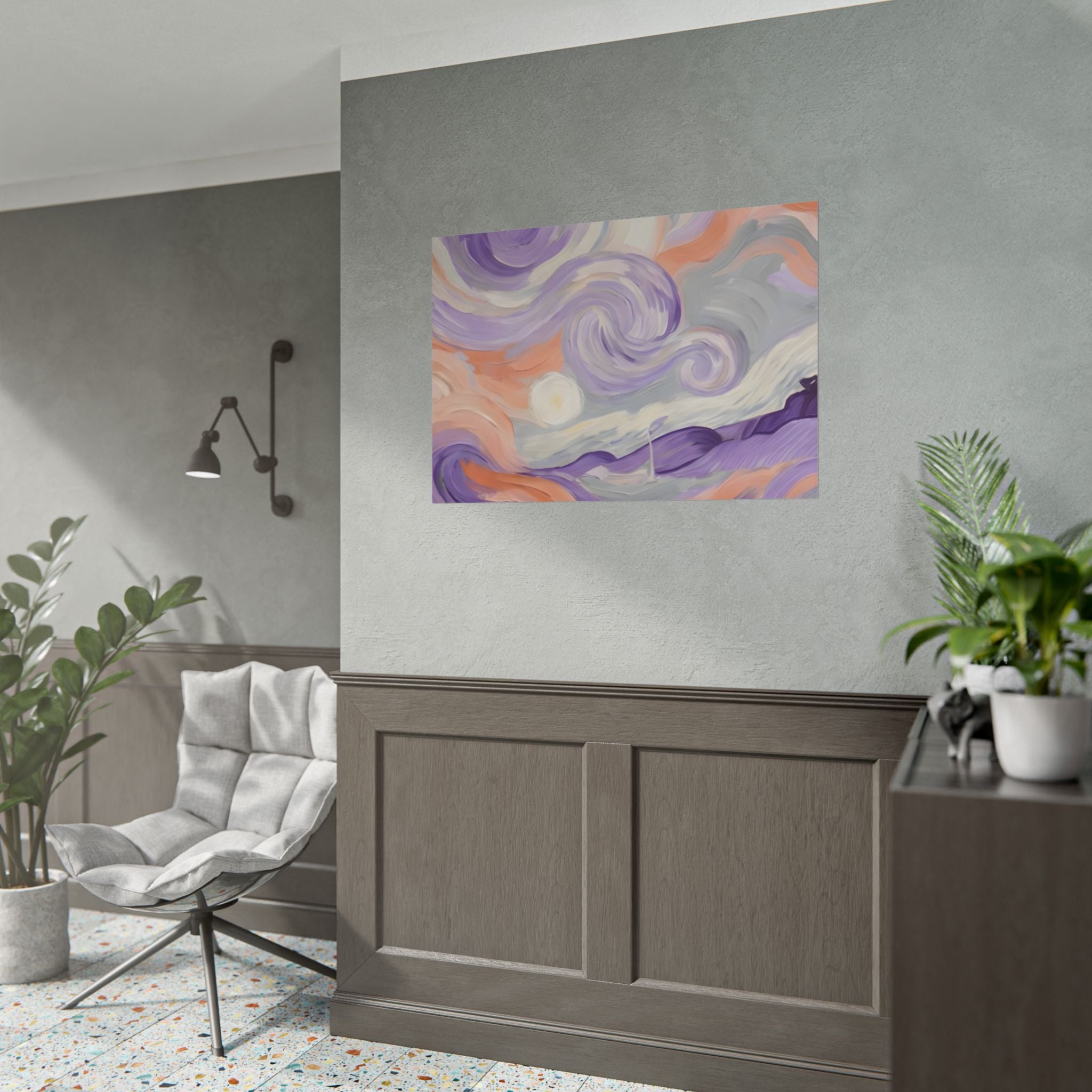 Swirling Pastel Sky Poster