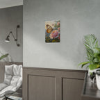 Butterfly on Pink Rose Wall Art - Poster