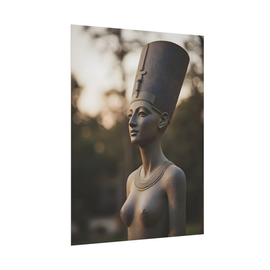 Nefertiti Bronze Statue Wall Art - Egyptian Sculpture Photography - Queen of Egypt - Poster
