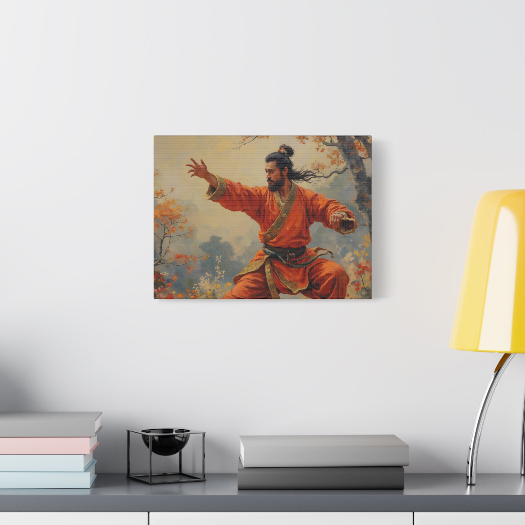 Martial Artist Canvas Print - Autumn Warrior Kung Fu Wall Art
