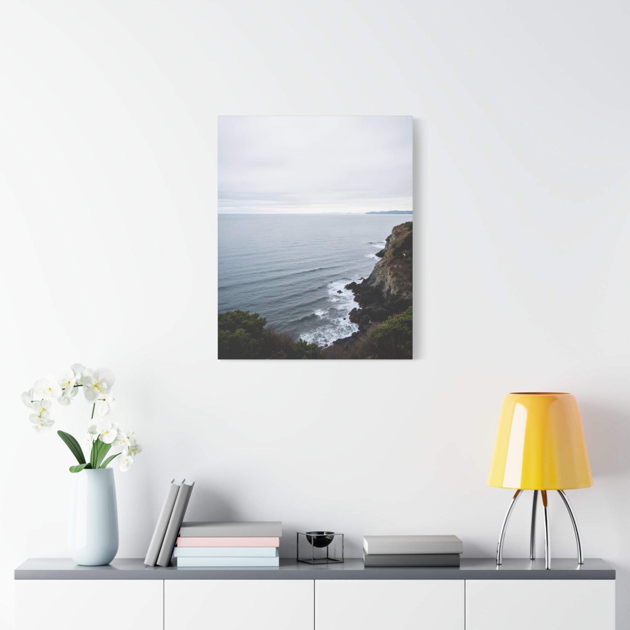 Dawn on the ocean Wall Art on Stretched Canvas