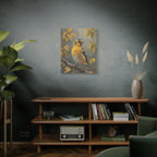 Goldfinch on a branch Wall Art - Stretched Canvas